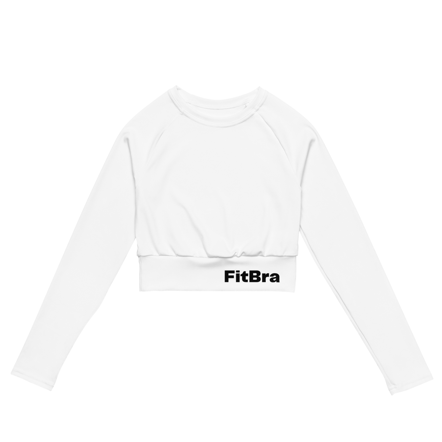 Recycled long-sleeve crop top