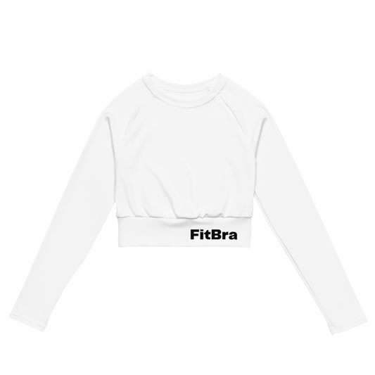 Recycled long-sleeve crop top